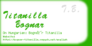 titanilla bognar business card